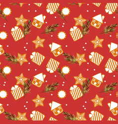 Cute Christmas Cookies Seamless Pattern Christmas