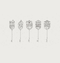 Modern Graphic House Key Collection