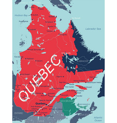 Quebec Province Editable Map Canada