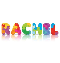 Rachel Written With Alphabet Puzzle