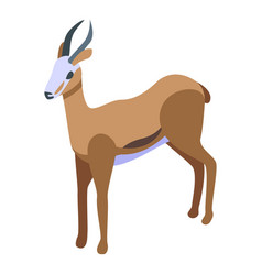 Springbok Gazelle Icon Isometric Style