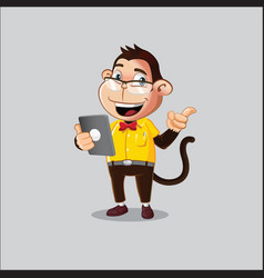 Monkey Character Design Mascot Business Monkey