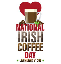 National Irish Coffee Day Banner Design