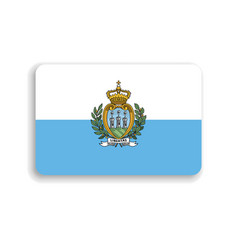 Rounded Rectangle Flag Of San Marino