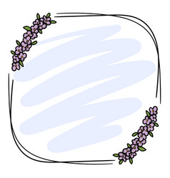 Square Frame For Postcard With Floral Pattern