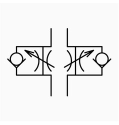 Throttle Check Valve Symbol Icon