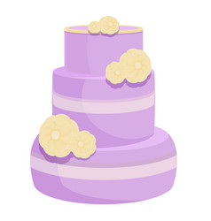 Violet Wedding Cake Icon Cartoon Cream