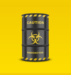 3d Realistic Yellow Barrel Hazard Liquid