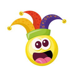 Crazy Jester Emoticon Face