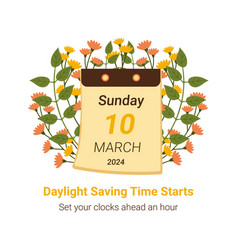 Daylight Saving Time Begins Concept In March 2024