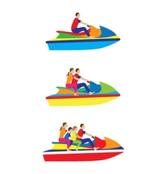 People Family On A Jet Ski Water Sports