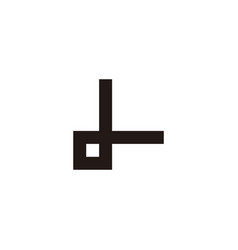 Letter O L Square Dot Geometric Symbol Simple Logo