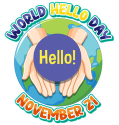 World Hello Day Banner Design