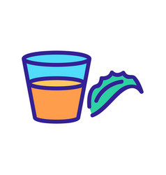 Aloe Vera Glass Juice Icon Outline