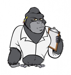 Gorilla lab suit collection Royalty Free Vector Image