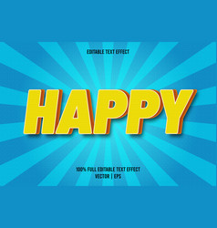 Happy Editable Text Effect Comic Style