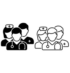 Medical Team Icon Simple Linear Icon For A Group