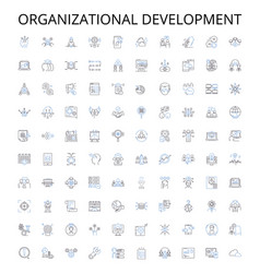 Organizational Development Outline Icons