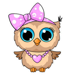 Cute Owl In Pink Outfit Funny Baby Bird