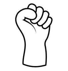 Gesture Raised Fist Solidarity Icon Symbol Of