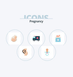 Pregnancy Flat Icon Pack 5 Icon Design