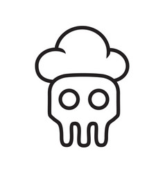 Skeleton Skull Chef Logo