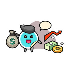 Sticker Cartoon Holding Money Sack