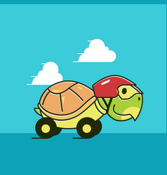 Funny Tortoise Turtle Race Car Fast Exotic