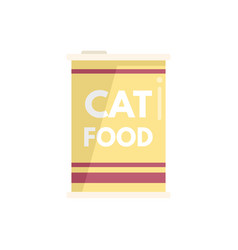 Cat Food Tin Can Icon Flat Pet Bag