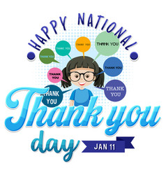 Happy National Thank You Day Banner