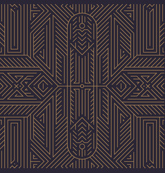 Art Deco Seamless Pattern Gatsby Gold Line