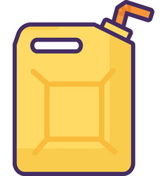 Flat Outline Hazardous Waste Fuel Can Icon