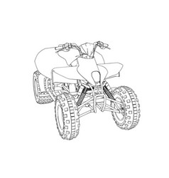 Quad Sketch On A White Background