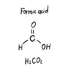 Cysteine molecule formula hand drawn imitation Vector Image