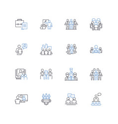 Trade Model Line Icons Collection Barter