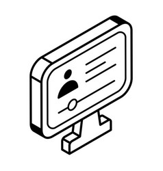 An Online Teacher Line Icon Design