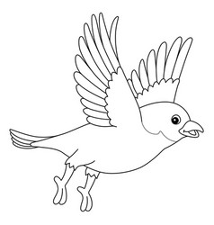 Bluebird Animal Isolated Coloring Page For Kids