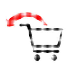 Cancel Shopping Order Halftone Dotted Icon