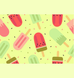 Seamless Popsicle Ice Cream Pattern