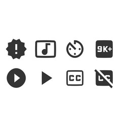 Set Of 8 Icons Audio And Video Line Icons