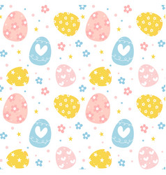 Cute Pastel Easter Eggs Pattern Seamless