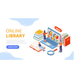 Online Library Concept