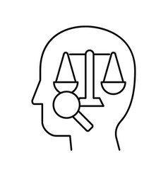 Right Law Dictionary Line Icon