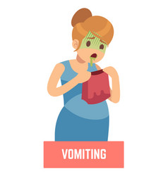 Vomiting Woman Morning Nausea Sickness Pregnancy