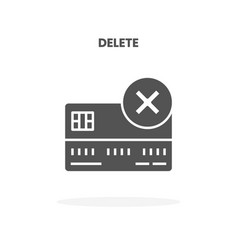 Credit Card Delete Glyph Icon