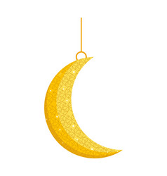 Golden Crescent Moon Hanging