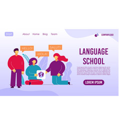 Online Language School Speaking Club Landing Page