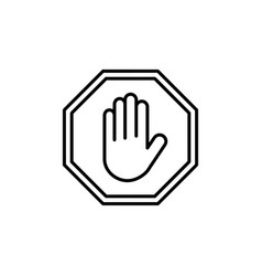 Stop Icon Road Sign Hand Icon