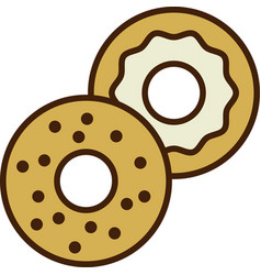 Bagel Filled Outline Icon