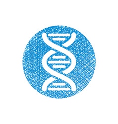 Dna Icon With Hand Drawn Lines Texture